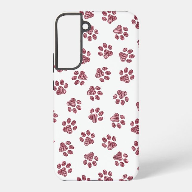Coque Samsung Galaxy Patrouilles de Doodle, Paws de Chien, Paws De Bour (Verso)