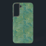 Coque Samsung Galaxy Paume vert et or feuille motif<br><div class="desc">Cette feuille de palmier vert et or,  un motif sans couture,  est une façon élégante et élégante d'envelopper vos cadeaux pour toutes les occasions.</div>