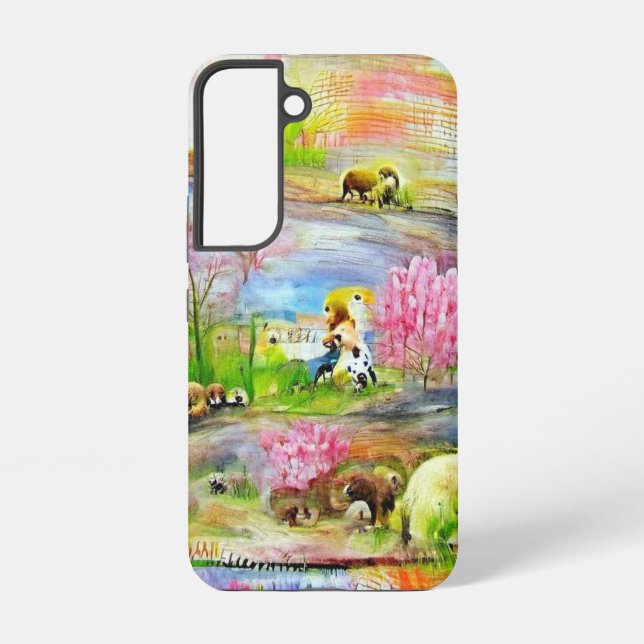 Coque Samsung Galaxy Paysage aquarelle (Verso)