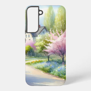Coque Samsung Galaxy Paysage de campagne aux fleurs enchantées