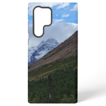 Paysage de vallée de montagne panoramique avec pic