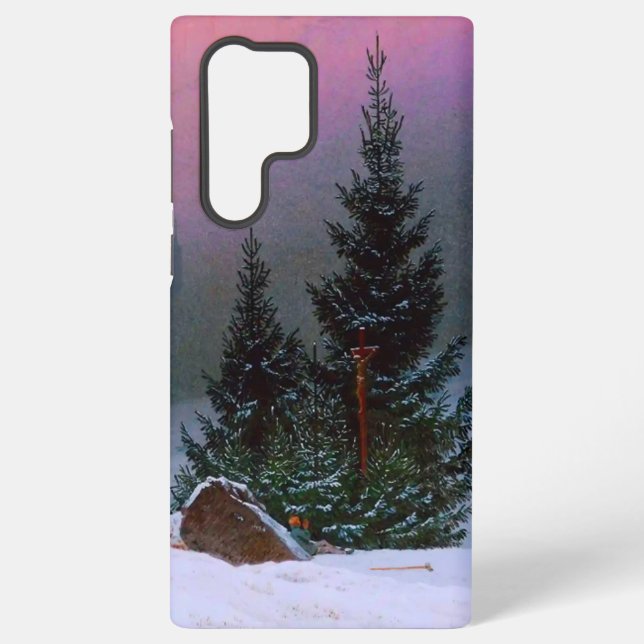 Coque Samsung Galaxy Paysage d'hiver Caspar David Friedrich (Verso)