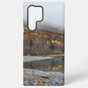 Coque Samsung Galaxy Paysage forestier automnal avec arbres dorés