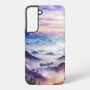 Coque Samsung Galaxy Paysage personnalisé de la motoneige d'aquarelle