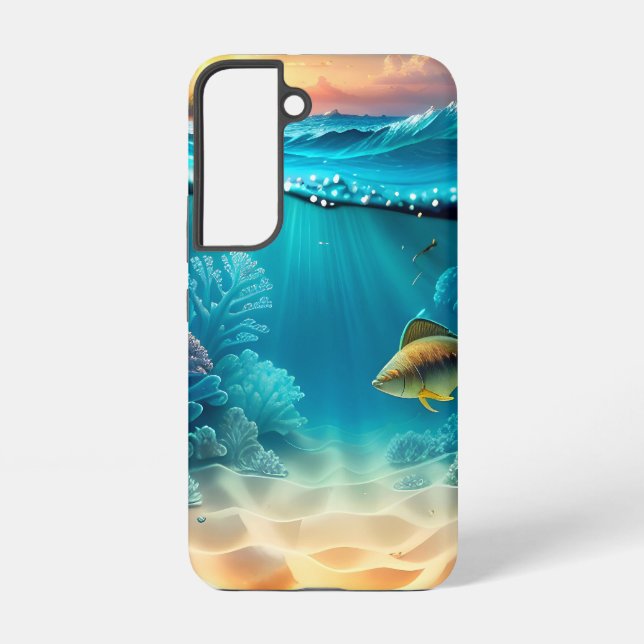 Coque Samsung Galaxy Paysage sous-marin tropical (Verso)
