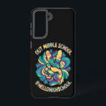 Coque Samsung Galaxy Peace Out Middle Hello Lycée Tie Dye<br><div class="desc">Peace Out Middle Hello High School Tie Dye Retour à l'école</div>