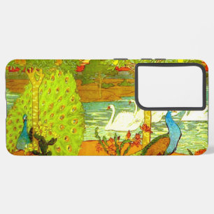 Coque Samsung Galaxy Peacocks et Swans Art Nouveau