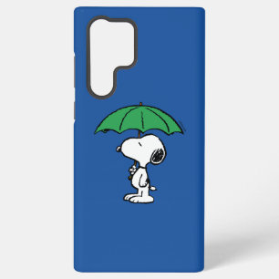 Coque Samsung Galaxy Peanuts Snoopy parapluie vert