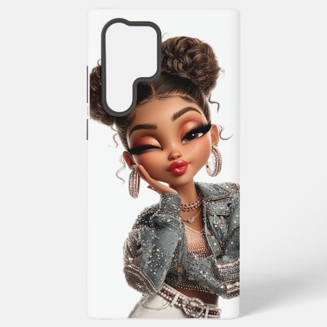 Coque Samsung Galaxy Pearl Pout Glam Girl  (Verso)