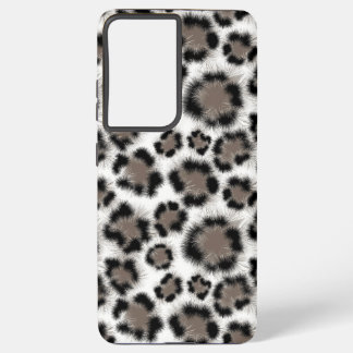 Coque Samsung Galaxy Peau Léopard Noir Et Blanc Sans Fil