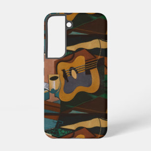 Coque Samsung Galaxy Peinture Abstraite Guitare Et Vin