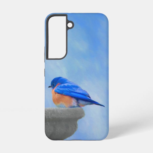 Coque Samsung Galaxy Peinture Bluebird - Art original pour oiseaux (Verso)