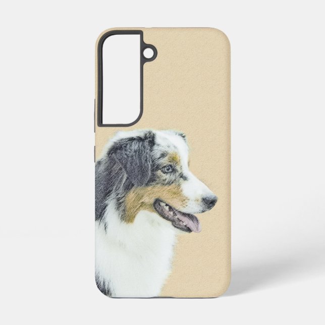 Coque Samsung Galaxy Peinture de Berger Australien - Art Canin Original (Verso)