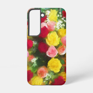 Coque Samsung Galaxy Peinture de bouquet de roses - Jolie œuvre d'art f