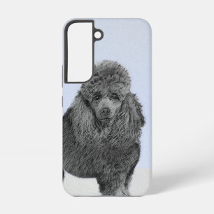 Coque Samsung Galaxy Peinture de Caniche Miniature Noir Œuvre d'Art Ori