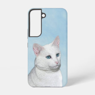 Coque Samsung Galaxy Peinture de chat blanc - Cute Original Cat Art