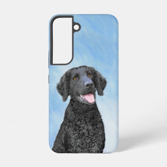 Coque Samsung Galaxy Peinture de Retriever à Poil Frisé - Art Canin Ori (Verso)