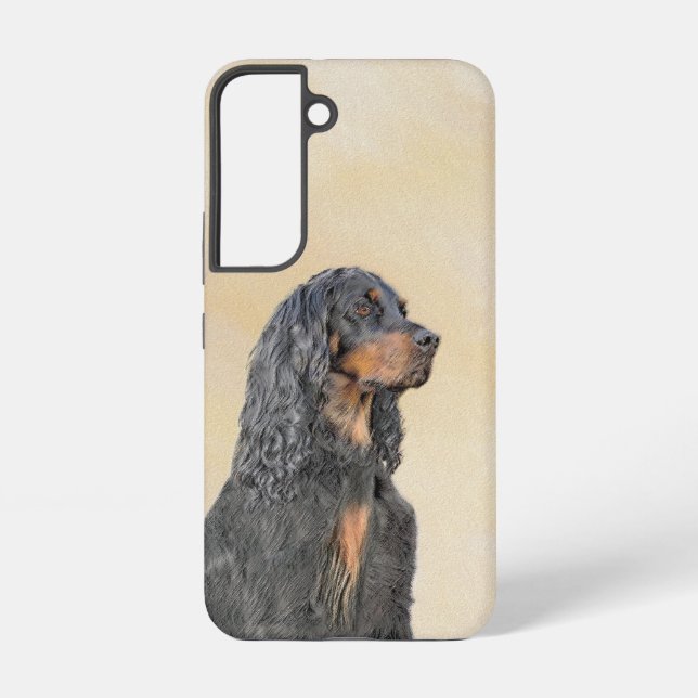 Coque Samsung Galaxy Peinture de Setter Gordon - Art Original de Chien  (Verso)