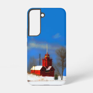 Coque Samsung Galaxy Peinture du grand phare rouge - Œuvre d'art origin
