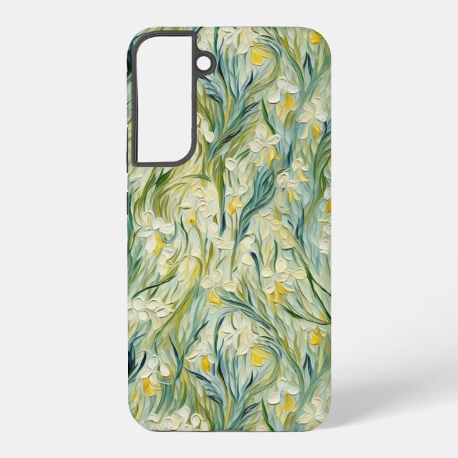 Coque Samsung Galaxy Peinture florale Starry Night d'inspiration textur (Verso)