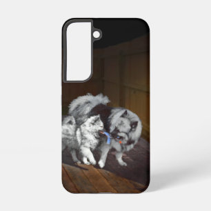 Coque Samsung Galaxy Peinture Keeshond Playtime - Jolie art original ch