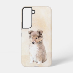 Coque Samsung Galaxy Peinture originale de chiot Shetland Sheepdog Art