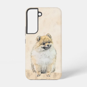 Coque Samsung Galaxy Peinture Poméranienne (orange) - Art Chien origina