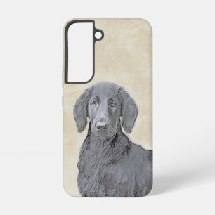Coque Samsung Galaxy Peinture Retriever à revêtement plat - Art Chien o