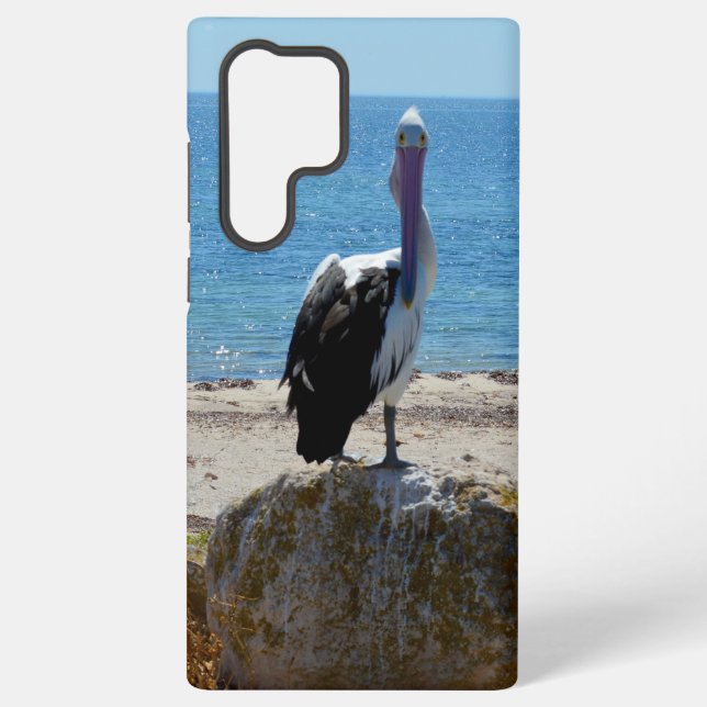 Coque Samsung Galaxy Pélican Avec Le Regard, (Verso)