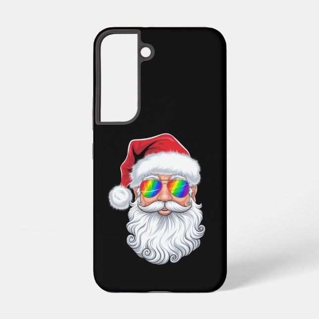 Coque Samsung Galaxy Père Noël Face Gay lunettes de soleil Noël Noël No (Verso)