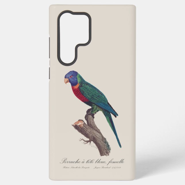 Coque Samsung Galaxy Perruche a tete bleue, femelle / Rainbow lorikeet, (Verso)