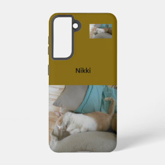 Coque Samsung Galaxy Personalized Cat Photo Samsung Galaxy Case – Brown