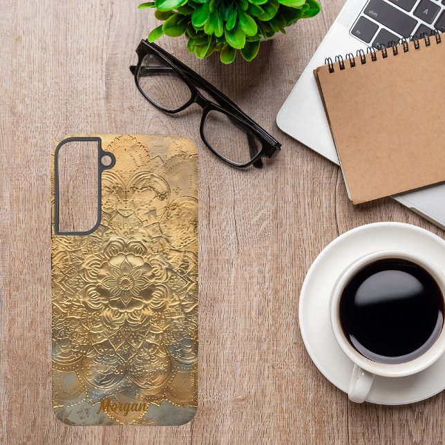 Coque Samsung Galaxy Personalized Embossed Mandala | Elegant Boho Gift (Créateur téléchargé)
