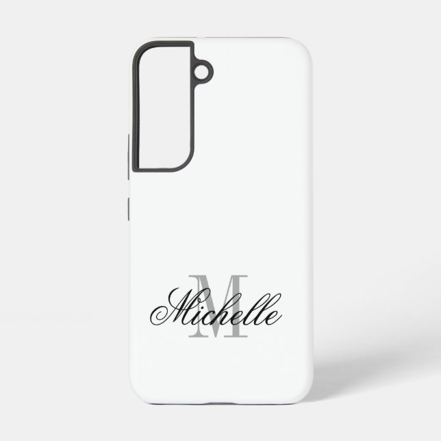 Coque Samsung Galaxy Personalized monogram elegant script typography (Verso)