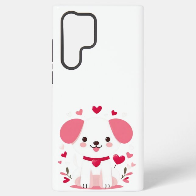 Coque Samsung Galaxy Petit chiot de la Saint-Valentin (Verso)
