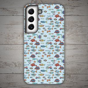 Coque Samsung Galaxy Petit motif de poissons colorés