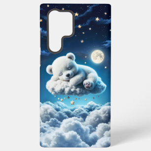 Coque Samsung Galaxy Petits nuages teddy étoiles lune imaginaire art