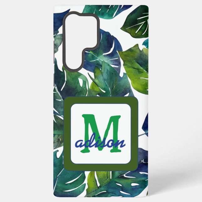 Coque Samsung Galaxy Philodendron vert Feuille Foliage Botanique (Verso)