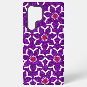 Coque Samsung Galaxy Phone Case fleurs numériques violettes