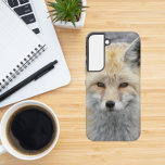 Coque Samsung Galaxy Photo de la faune de Red Fox<br><div class="desc">Protégez votre téléphone Samsung Galaxy S22 avec ce boîtier de téléphone branché qui comprend l'image photo d'un Red Fox mignon avec oreilles pointues et museau. Sélectionnez votre style de téléphone. Pour les autres marques de téléphone,  vous devrez customiser coque pour remplir l'image aux bords du modèle de design.</div>