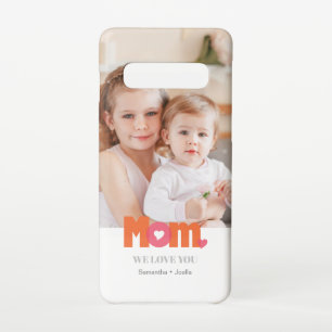 Coque Samsung Galaxy S10 Photo Maman Orange/Rose