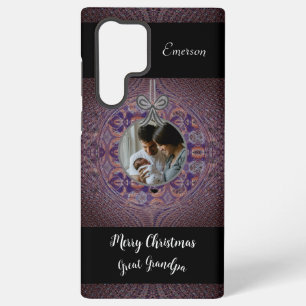 Coque Samsung Galaxy Photo personnalisé Date du premier Noël de bébé