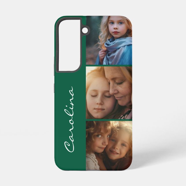 Coque Samsung Galaxy Photo personnalisée Forêt personnalisée Vert (Verso)