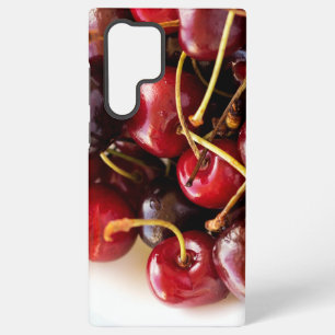 Coque Samsung Galaxy Photographie de cerises rouges fraîches dans un bo