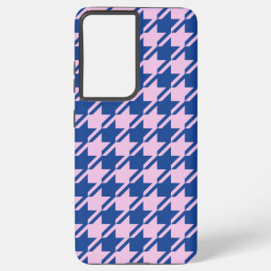 Coque Samsung Galaxy Pied de fond rose+Motif bleu