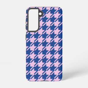 Coque Samsung Galaxy Pied de fond rose+Motif bleu