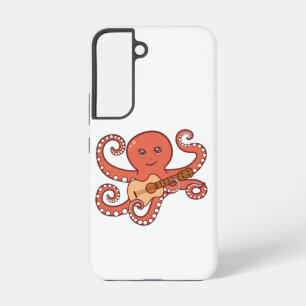 Coque Samsung Galaxy Pieuvre adorable Jouer Acoustique Guitare Cartoon