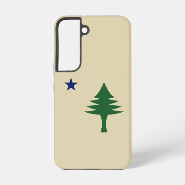 Coque Samsung Galaxy Pine tree and star 1901 flag of Maine State (Verso)