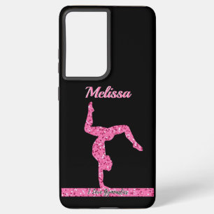Coque Samsung Galaxy Pink Gymnastique Fille Éperche Balancier