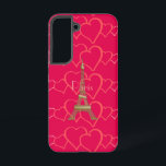 Coque Samsung Galaxy Pink Heart Love Eiffel Tower Paris<br><div class="desc">This design is included in the Paris,  French Theme  Collection. Products in this line may show various French Culture. This item features the Eiffel Tower in France. For more themed products; please see Our other Themed Cities. Each city has a range of stylish items with a distinct look.</div>